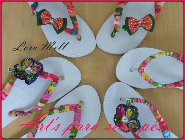 havaianas costomizadas coloridas..